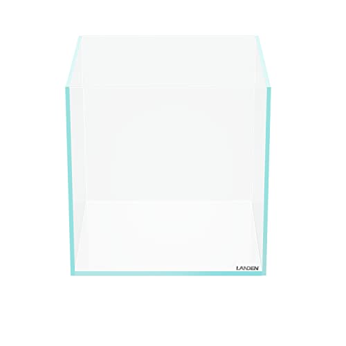25C 3.7 Gallon Cube Rimless Low Iron Aquarium Tank, W9.84×D9.84×H9.84 in(25x25x25cm) 5mm Thickness with Nano Foam Leveling Mat Included - size: 3.7Gal W9.84×D9.84×H9.84 in(25x25x25cm)