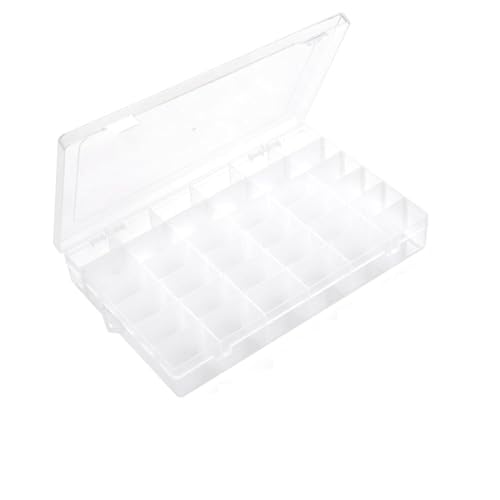 Clear Visible Plastic Storage Box with Removable Dividers, 36 Grids, Suitable for Jewelry, Screws Hardware Accessories Organizer, Crafts, Fishing Tackle