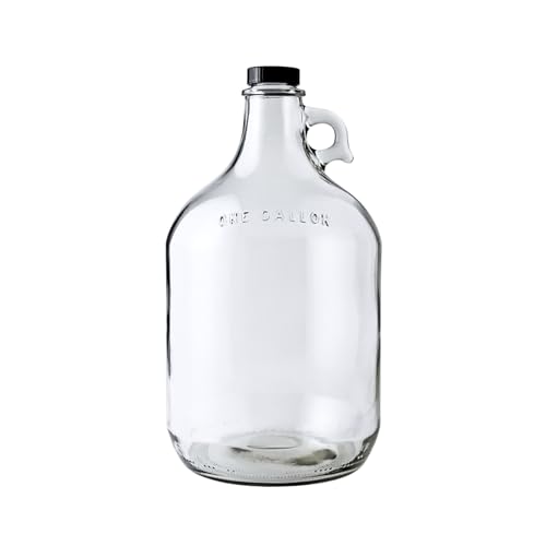 FastRack Glass Water Bottle Includes 38 mm Polyseal Cap, 1 gallon Capacity, Clear - size: 1 Count (128 oz per bottle)