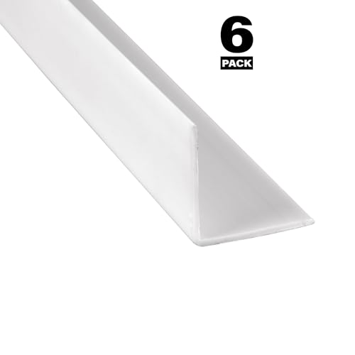 Prime-Line MP10069 Vinyl Corner Shield, White – 2-3/8” x 48” – Durable Vinyl Corner Guards, Easy to Install, Protects Wall Edges from Paint Chips, Wallpaper Tears, and Fingerprints (6 Pack)