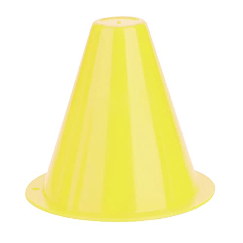 10pcs Football Cones Soccer Training Discs Football Marker Poles Flat Square Bottom Stackable for Soccer Training - color: Yellow