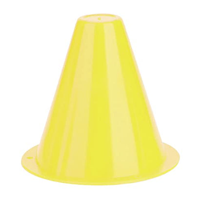 10pcs Football Cones Soccer Training Discs Football Marker Poles Flat Square Bottom Stackable for Soccer Training - color: Yellow