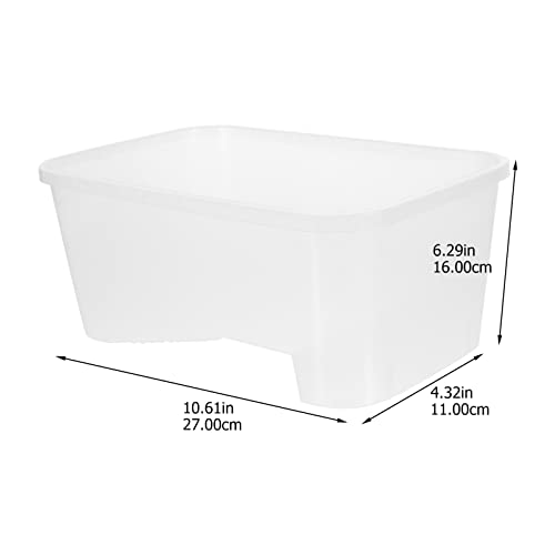 balacoo Plastic Turtle Feeding Box Reptile Breeding Tank Smooth for Easy Cleaning Transparent Design Aquatic Environment for Turtles and Reptiles