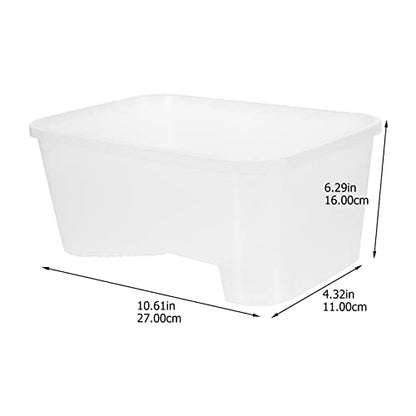 balacoo Plastic Turtle Feeding Box Reptile Breeding Tank Smooth for Easy Cleaning Transparent Design Aquatic Environment for Turtles and Reptiles