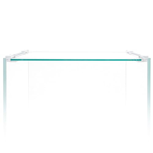 Ultum Nature Systems Tank Lid for Rimless Aquariums - Ultra Clear Glass Cover With Clips (5N, 5S, 5T)