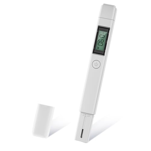 4 in 1 Digital Water Quality Tester, Accurate and Reliable Digital TDS EC & Temp(°C,°F) TDS Meter for Drinking Water, 0-9990PPM TDS Water Tester RO/DI System Aquarium（2025 New） (White)