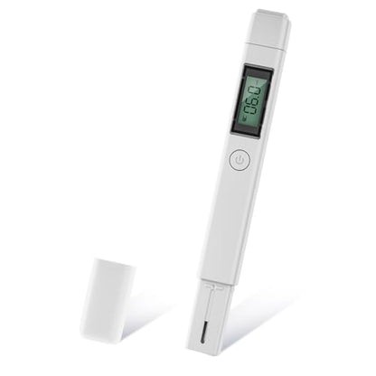 4 in 1 Digital Water Quality Tester, Accurate and Reliable Digital TDS EC & Temp(°C,°F) TDS Meter for Drinking Water, 0-9990PPM TDS Water Tester RO/DI System Aquarium（2025 New） (White)