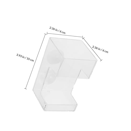 BESPORTBLE Acrylic Fish Feeder with Suction Cup Stationary Feed Tube Anti-Drift Design for Aquarium Fish and Shrimp Feeding Accessory