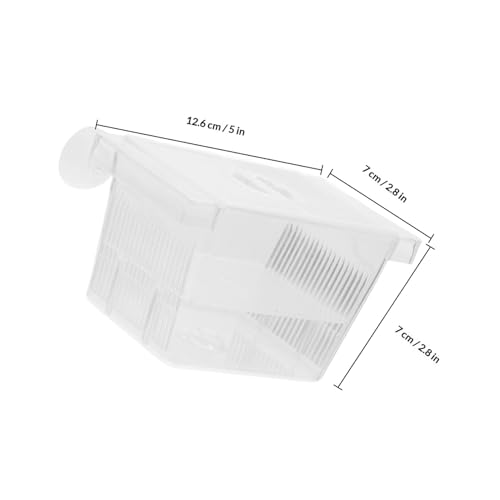 Fish Breeding Box with Divider and Suction Cups Double-Layer Plastic Incubator Tank for Aquarium Betta Fish Nursery and Hatchery Acclimation and Isolation