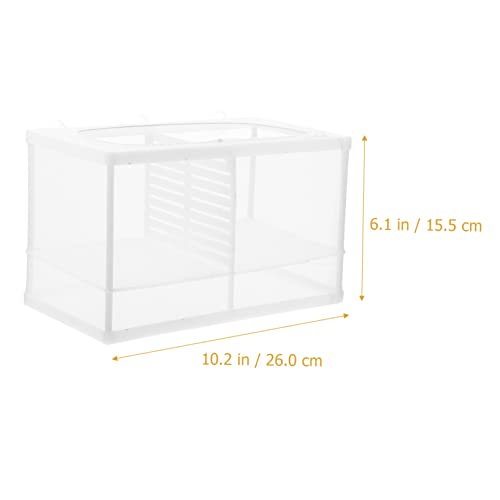 HEMOTON Fish Tank Isolation Net Breeding Box for Betta and Guppy Fry Transparent Aquarium Incubator Removable Divider Protects Newborns from Adult Fish for Shrimp Hatchery