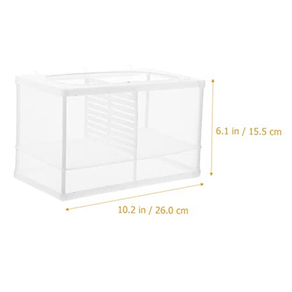 HEMOTON Fish Tank Isolation Net Breeding Box for Betta and Guppy Fry Transparent Aquarium Incubator Removable Divider Protects Newborns from Adult Fish for Shrimp Hatchery