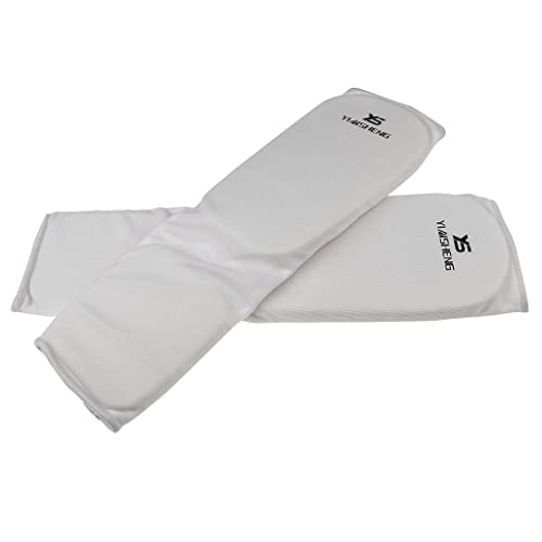 MMA Shin Guards for Kickboxing and Muay Thai Training, White, L