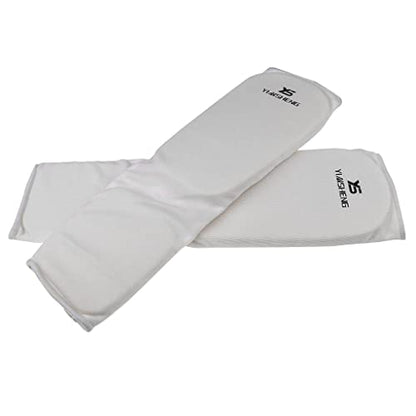 MMA Shin Guards for Kickboxing and Muay Thai Training, White, L