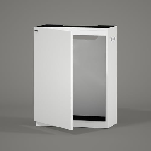Aquarium Wooden Stand and Cabinet for up to 30 Gal Tank,W23.6xD17.7xH33.9in(60X45x86cm), Matte Black Painted(Stand Only)