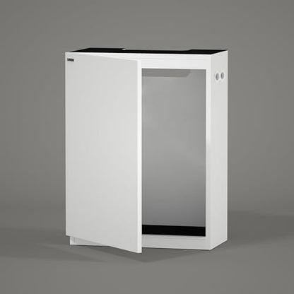 Aquarium Wooden Stand and Cabinet for up to 30 Gal Tank,W23.6xD17.7xH33.9in(60X45x86cm), Matte Black Painted(Stand Only)