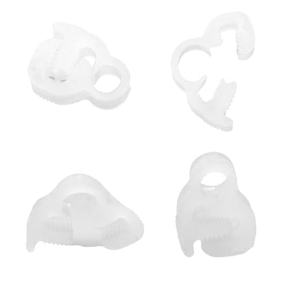 30Pcs 1/4” Double Gripping Nylon Hose Clamps, Snap Grip Plastic Hose Clamps (6.1-6.6mm), Heavy Duty Adjustable Ratcheting Clamps for Plumbing, Automotive (White) - size: 1/4” (6.1-6.6mm)