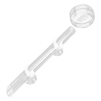 BESPORTBLE Transparent Acrylic Shrimp Feeding Tube with Feeding Basin for Brine Shrimp Blood Worms and Worms Convenient Aquarium Tool