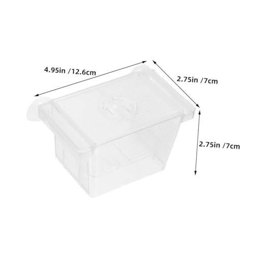 Mikikit 4pcs Floating Fish Fry Incubator Breeding Box for Aquarium Nursery Dual Layer Isolation Case for Betta Fish Eggs Compact Design for Efficient Hatching