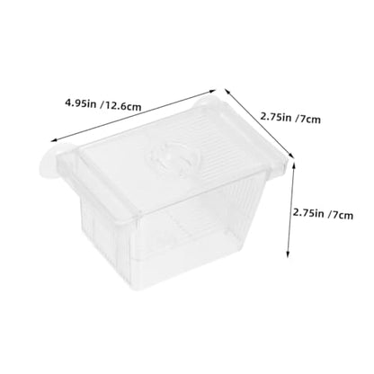 Mikikit 4pcs Floating Fish Fry Incubator Breeding Box for Aquarium Nursery Dual Layer Isolation Case for Betta Fish Eggs Compact Design for Efficient Hatching