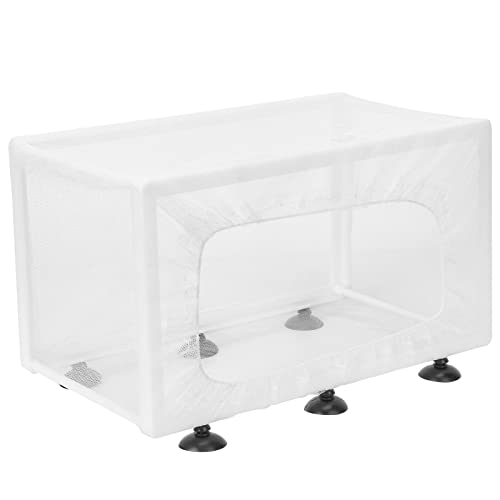 Aquarium Breeder Box with Suction Cups | Detachable Fish Hatchery & Isolation Enclosure | Multi - Functional Incubator for Fry/Unwell Fish/Shrimp | Secure Plastic & Mesh Design