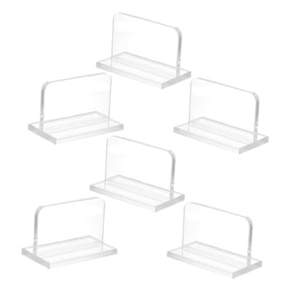 6pcs Self-Adhesive Fish Tank Lid Grip Handles Clear Acrylic Replacement Accessories for Easy Installation and Secure Grip Aquariums