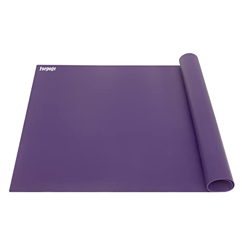 36.2" x 24" Extra Large Silicone Mat for Epoxy Resin, Nonstick Silicon Mats for Crafts Jewelry Casting, Non-Slip Kitchen Table Placemats for Countertop Protector Heat Resistant by Foepoge, Purple - color: Purple, size: 36.2" x 24"