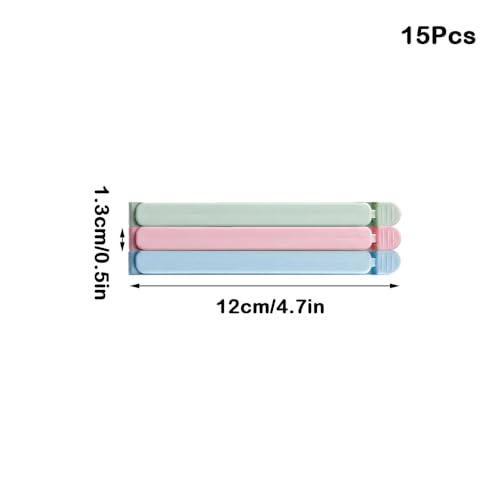15 PCS 4.7 Inch Sealing Clip Plastic Bag Sealing Clips Bag Clips for Food Storage - size: Small