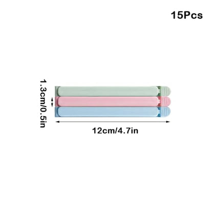 15 PCS 4.7 Inch Sealing Clip Plastic Bag Sealing Clips Bag Clips for Food Storage - size: Small