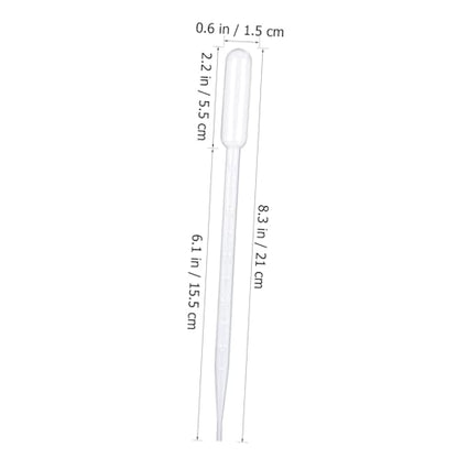 100pcs Plastic Dropper Pipettes Transfer Pipettes for Aquarium Feeding Graduated Dropping Read Scale Laboratory and Classroom Use