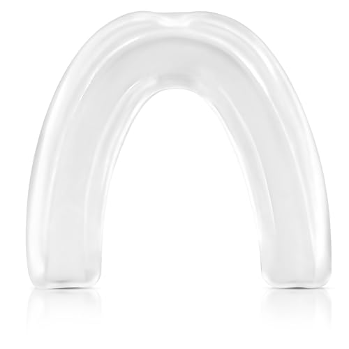 DXM SPORTS Mouth Guard – Sports Mouthguard for Football, Boxing, Basketball, MMA, Karate, Hockey, Lacrosse, Wrestling and Soccer – Comes with Protective Case (Transparent, Adult) - size: Adult