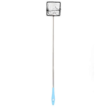 Aquarium Fine Mesh Net Less Steel Aquarium Extendable Fish Shrimp Net with Long HandleRound Professional Accessories for Use