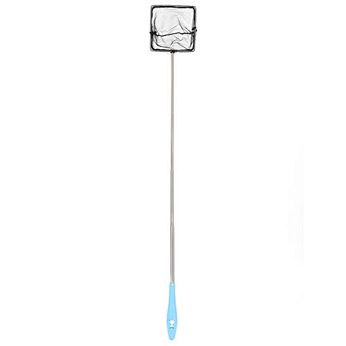 Aquarium Fine Mesh Net Less Steel Aquarium Extendable Fish Shrimp Net with Long HandleRound Professional Accessories for Use