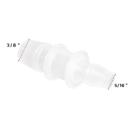 Plastic Hose Barb Reducer Pipe Fittings, 3/8" to 5/16" Hose ID Connectors Joint Splicer Mender Adapter Union Boat Water Air Aquarium O2 Fuel (Pack of 3) - size: 3/8"-5/16", style: 3
