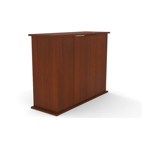 Upright Aquarium Stand, 30/38/45 Gallon Capacity, Serene Cherry Finish, Solid Top Design, Moisture-Resistant Laminate, Storage Cabinet, Contemporary Style for Home Aquarium or Terrarium