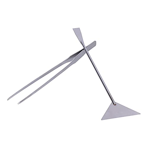 4 in 1 Aquarium Tool Set, Curved Tweezers, Scissors, Aquatic Spatula, Aluminum Alloy, Non Damaging, Ideal for Aquascaping, Plant Care, Fishkeepers