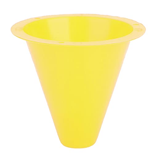 10pcs Football Cones Soccer Training Discs Football Marker Poles Flat Square Bottom Stackable for Soccer Training - color: Yellow
