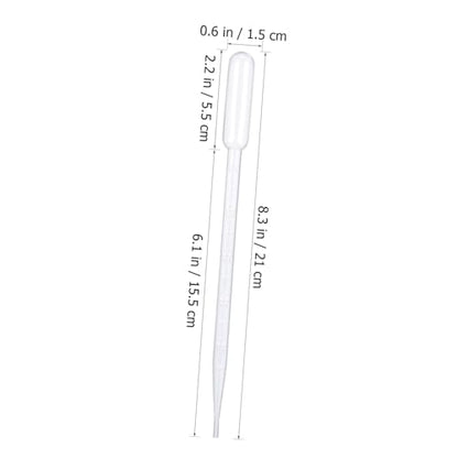 ULTECHNOVO 100pcs Disposable Plastic Droppers Graduated Pipettes for Precise Liquid Transfer for Aquarium Feeding Lab and Boys and Girls