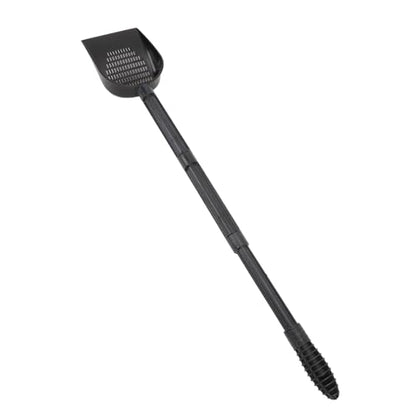 Aquarium Sand Scooper, Premium PVC Fish Tank Sand Shovel with Quick Drainage System and Removable Extension Rod, for Reptile Terrarium Substrate and Pet Waste Cleaning