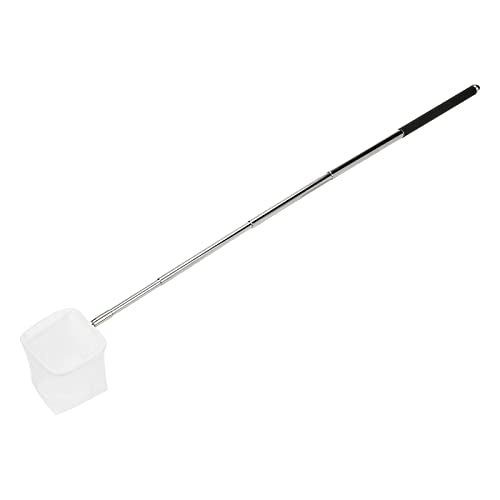 Yosoo Adjustable Mini Fishing Net Aquarium Shrimp Net Fish 20-57.5cm Expandable Pole with Metal Hook for Small Fish Shrimp and Tank - color: Black, size: Fangwang