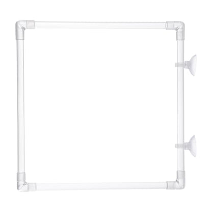 Clear Acrylic Aquariums Fish Feeding Rings with Easy Installation Suction Cup Prevents Food Drift and Waste 23x23CM