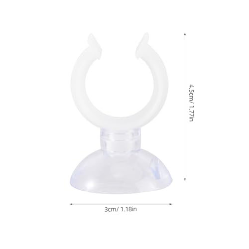 Abaodam 6 Pcs Aquarium Water Pipe Clamp Holder 1/2 Inch Tube Clip with Suction Cups for Fish Tank Air Hose Fixed Clip Small Fish Tank Accessories