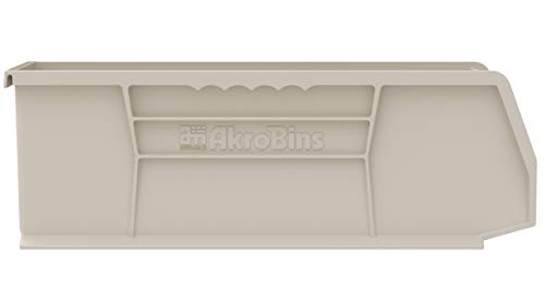 Akro-Mils 30234 AkroBins Plastic Storage Bins, Space-Saving Stackable Bins for Garage, Pantry, Craft Organization, 15" x 5" x 5", Clear, 12-Pack - color: Clear