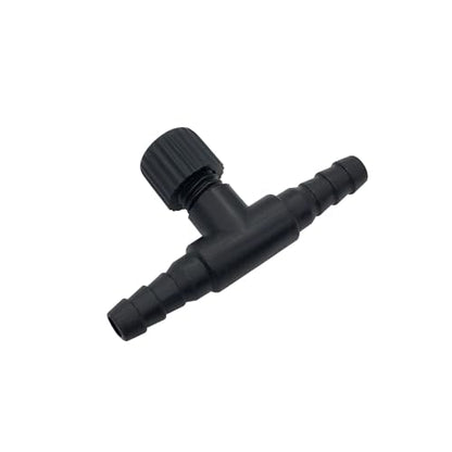 30 Pcs Aquarium Control Valves, 2-Way T Shaped Fish Tank Air Control Valve for 3/16" (4 mm) ID Air Tube(Black)
