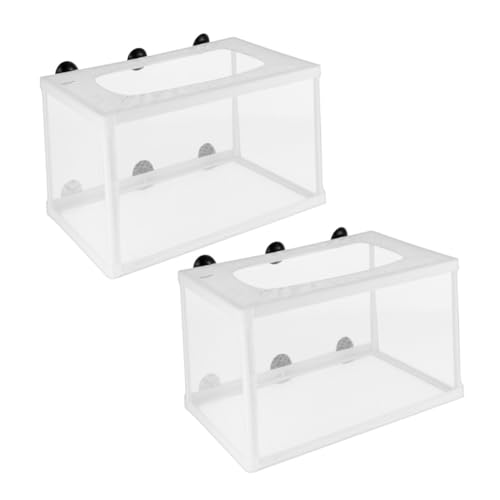 BESPORTBLE 2pcs Fish Net Fry Hatchery Incubator with Cups for Aquarium Isolation Box for Breeding Fish Increases Survival Rate