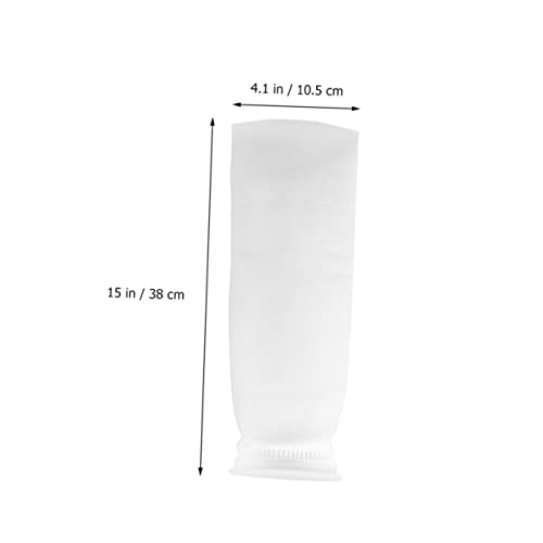 2pcs Sump Felt Sock Bag for Fish Tanks White Mesh Replacement for Mechanical Filtration Removes Food Organic Waste - size: 200um