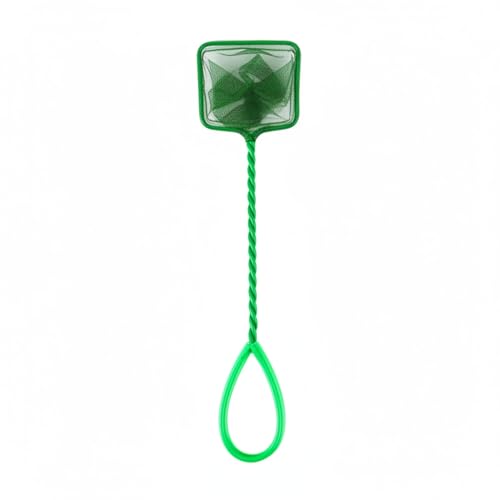 Green Square Mesh Aquarium Net for Fish Transfer and Tank Cleaning - size: 12.2 x 2.95 x 2.76"