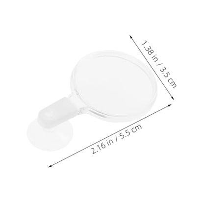 NOLITOY 4pcs Acrylic Glass with Cup for Fish Tank Betta Fish Plants and Spiders Viewing Tool Easy Installation and Sturdy Design