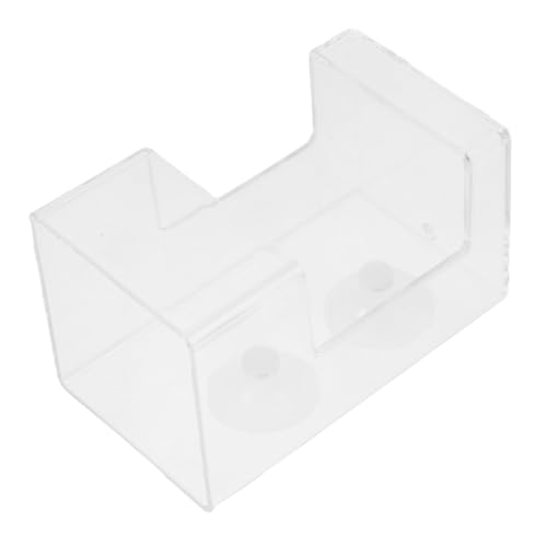 BESPORTBLE Fish Tank Feeding Tube and Food Dispenser with Suction Cup Large Square Aquarium Feeder for Precise Submerged Feeding Anti-Scattering Fish Food Holder for Shrimp and Tropical