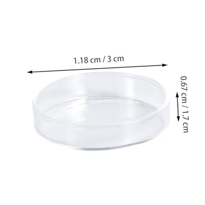 Toyvian 1pc Glass Shrimp Dish Glass Aquarium Feeding Bowl for Ornamental Shrimp and Small Fish Multipurpose Design for Aquatic Pets and Reptiles