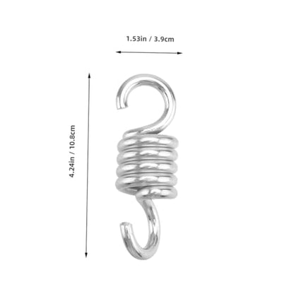 LIOOBO 4pcs Sturdy Metal Swing Hanging Spring Porch Swing Spring for Heavy Bag - size: 10.80X3.90X3.90CM